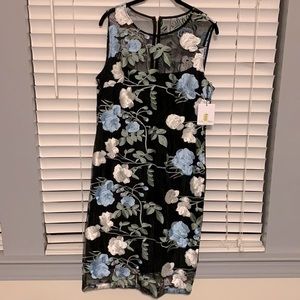 Floral sheath cocktail dress
